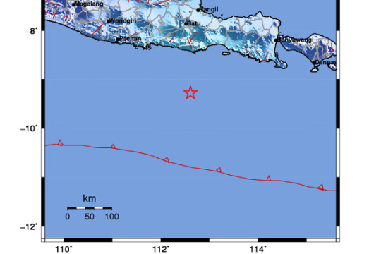 Dua Gempa Kuat Guncang Laut Jawa Timur, M 5,3 di Malang dan M 4,0 Pacitan