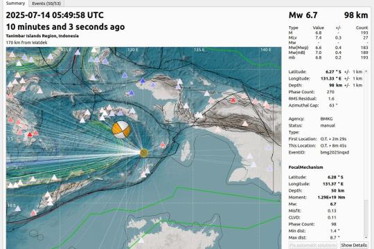 Gempa M6,9 Guncang Kep. Tanimbar, Berikut Penjelasan Kata Daryono BMKG!