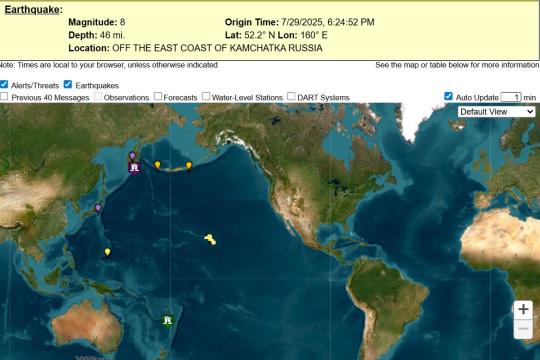 Gempa Dahsyat M8,8 Getarkan Kamchatka Rusia dan Picu Peringatan Tsunami di Indonesia