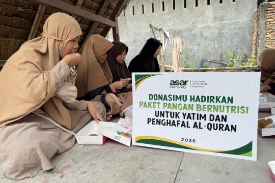 ASAR Humanity Salurkan 65 Paket Makanan untuk Yatim dan Penghafal Al-Qur’an di Deli Serdang