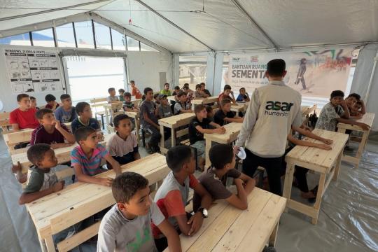 Jaga Generasi Gaza, ASAR Humanity Ajak Masyarakat Bangun 100 Ruang Kelas Sementara di Gaza