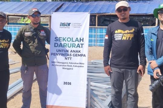 Pulihkan Semangat Belajar Pascagempa, ASAR Humanity Bangun Dua Ruang Kelas Darurat di MIN 1 Manggarai